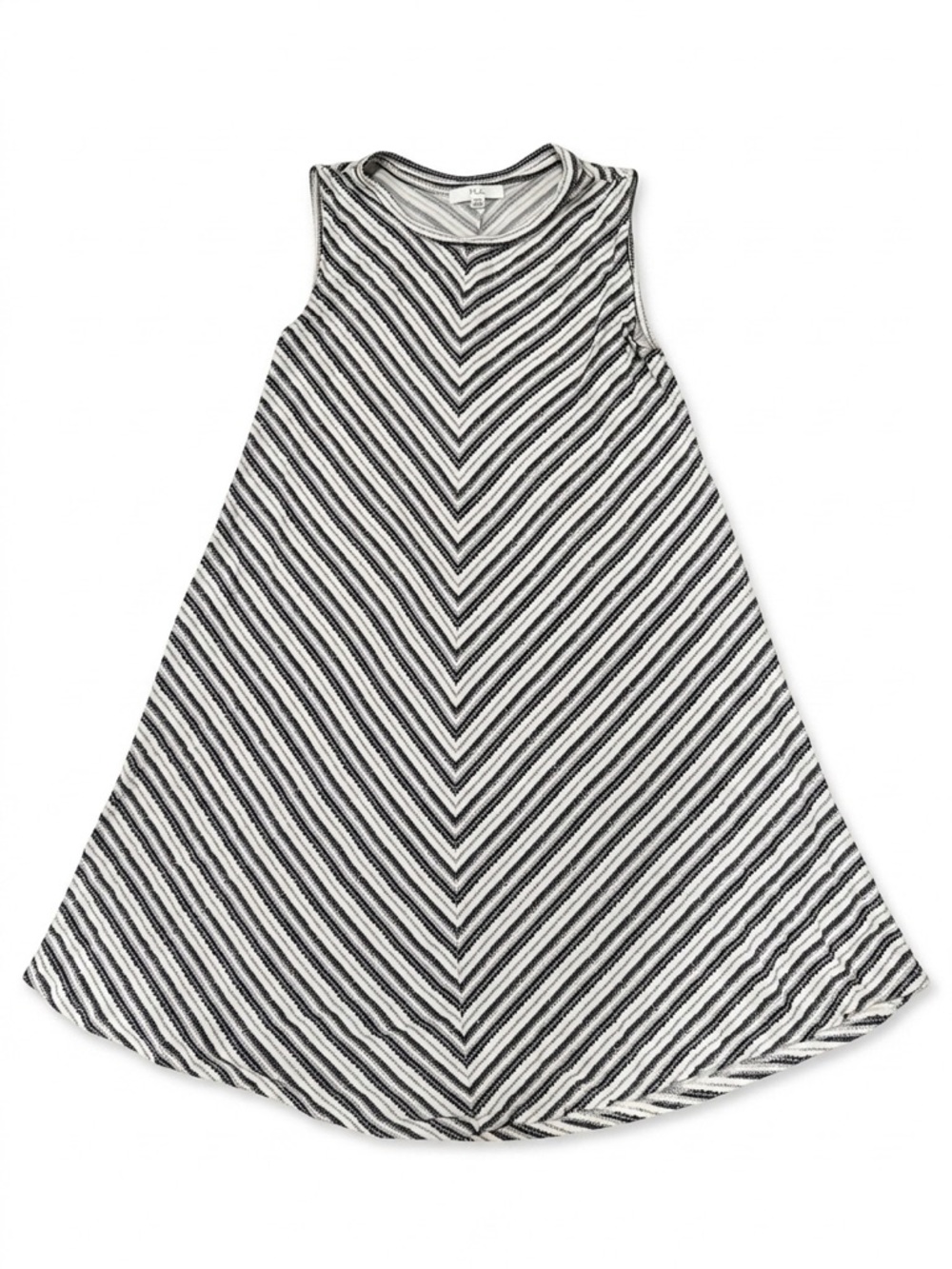 Moda Black and White Striped A-Line Sleeveless Dress Size Small
